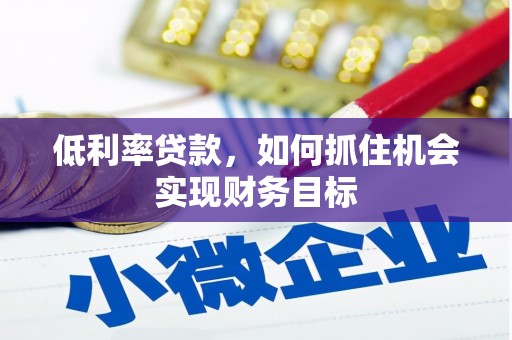 元谋低利率贷款，如何抓住机会实现财务目标