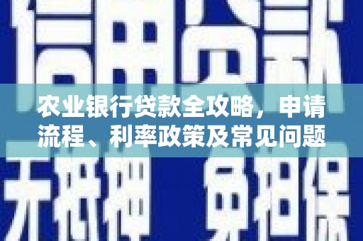 元谋农业银行贷款全攻略，申请流程、利率政策及常见问题解析