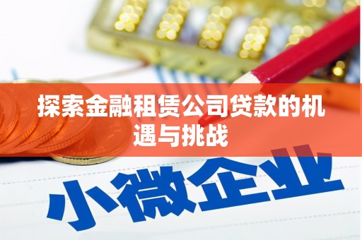 元谋探索金融租赁公司贷款的机遇与挑战