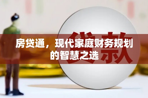 元谋房贷通，现代家庭财务规划的智慧之选