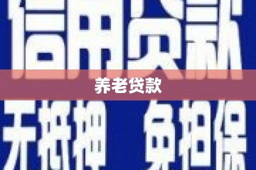 元谋养老贷款
