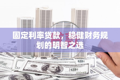 元谋固定利率贷款，稳健财务规划的明智之选