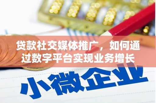 元谋贷款社交媒体推广，如何通过数字平台实现业务增长