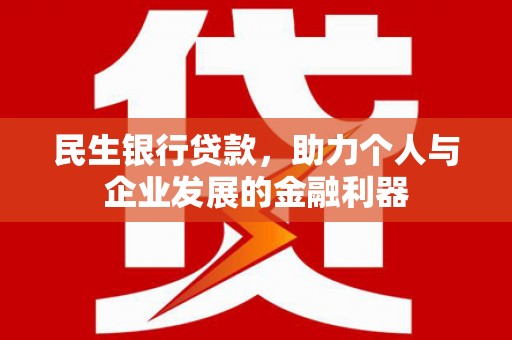 元谋民生银行贷款，助力个人与企业发展的金融利器