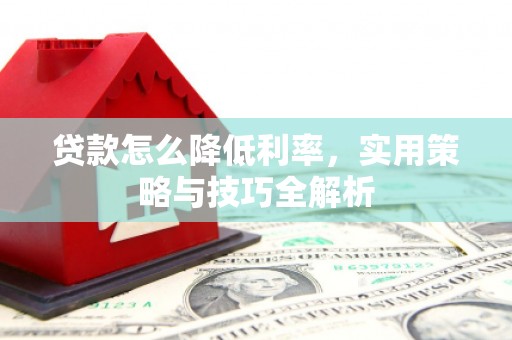 元谋贷款怎么降低利率，实用策略与技巧全解析