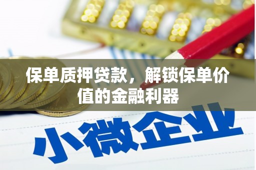 元谋保单质押贷款，解锁保单价值的金融利器