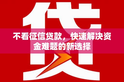 元谋不看征信贷款，快速解决资金难题的新选择