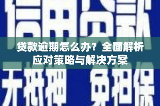 元谋贷款逾期怎么办？全面解析应对策略与解决方案