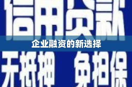 元谋企业融资的新选择