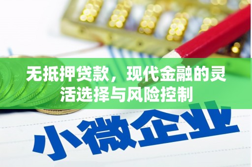 元谋无抵押贷款，现代金融的灵活选择与风险控制