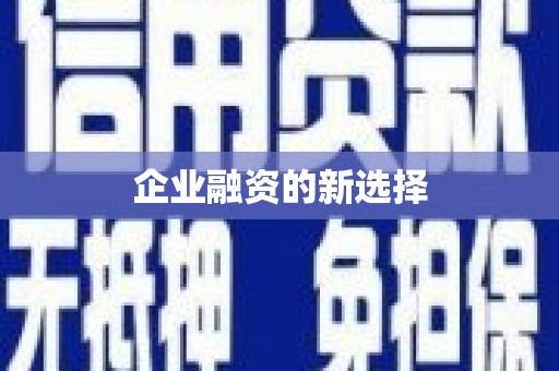 元谋企业融资的新选择
