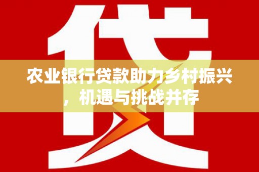 元谋农业银行贷款助力乡村振兴，机遇与挑战并存