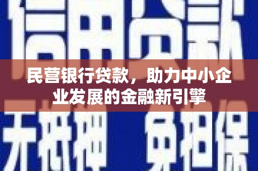 元谋民营银行贷款，助力中小企业发展的金融新引擎